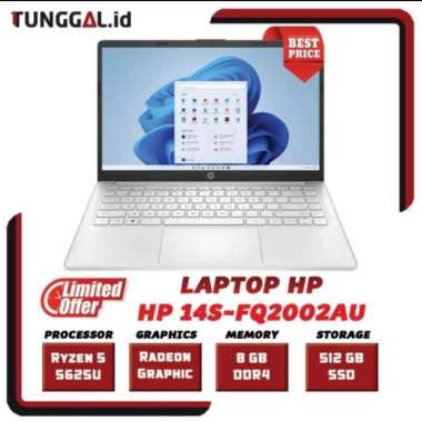 NOTEBOOK HP 14S-FQ2002AU AMD RYZEN 5 5652U 8GB 512GB Win 11 OHS