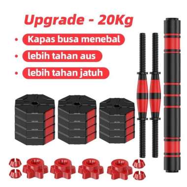 Yup Dumbell Barbell Set 20KG Dumbel Perlindungan Lingk 20KG [ Upgrade ]