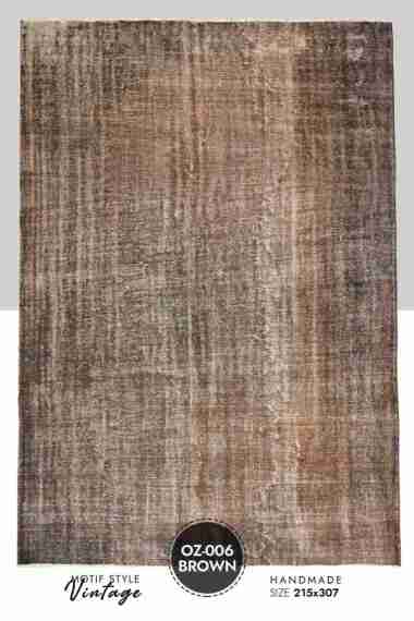 Karpet Handmade Turki Tebal Overdyed Brown 204x306