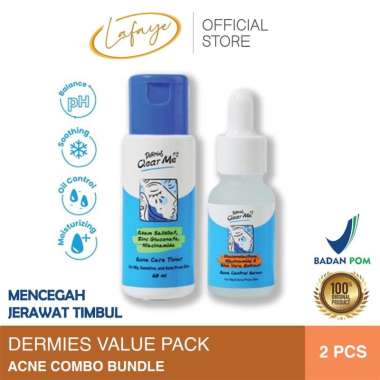 Dermies Clear Me Serum Acne Control dan Toner - Perawatan Jerawat