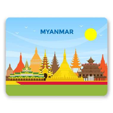 Myanmar Dompet Landmark Souvenir Suvenir Oleh Oleh Mini Wallet Negara Dompet Panjang Pouch Mouse Pad