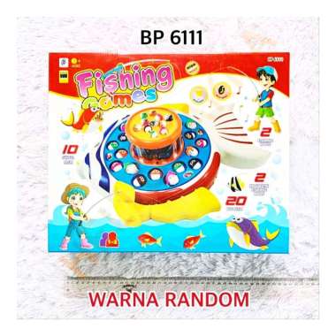MAINAN ANAK PANCING IKAN UKURAN BESAR FISHING GAMES ADA KOLAM KECIL YG BISA MUTER SEPERTI IKAN ASLI 