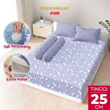 Kintakun DLUXE Sprei Set Fitted Tinggi 25cm IZANA 160x200 / 180x200 / 200x200 Seprai Queen King Aest