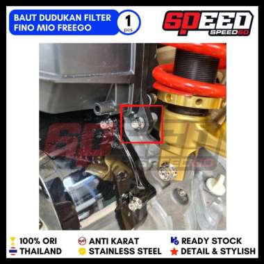 Baut Dudukan Filter Mio M3 Mio J Fino 125 Baut Probolt Thailand Stainless Steel King Nut Flower Gold