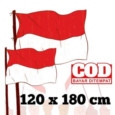 Bendera Merah Putih Ukuran Besar 120 x 180 cm Bahan Satin Premium