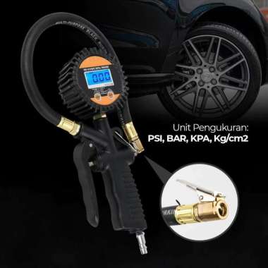 Neoteck Digital Tire Pressure Gauge Pembaca Tekanan Angin LCD DP-201 Otomatis Kompresor Angin Bekas 