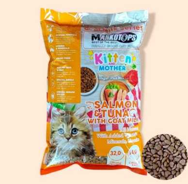 Markotop Kitten Repack 1kg Salmon And Tuna With Goat Milk Makanan Anak Kucing & Induk Kemasan 1kg