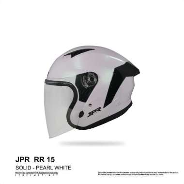Helm JPR Half Face RR15 L Pearl White Gloss