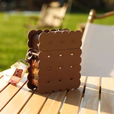 Botol Air Minum Biskuit Water Bottle Cookies Kawai 380ML 222-34 Cokelat