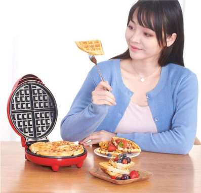 Mesin Waffle Pancake Portabel Mini Anti Lengket 1020-58