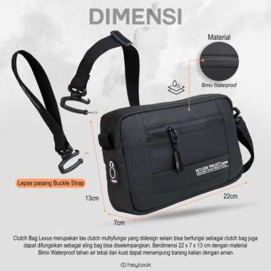 Hand Bag Dompet Tangan Pria Waterproof Anti Air Sling Pouch Kekinian