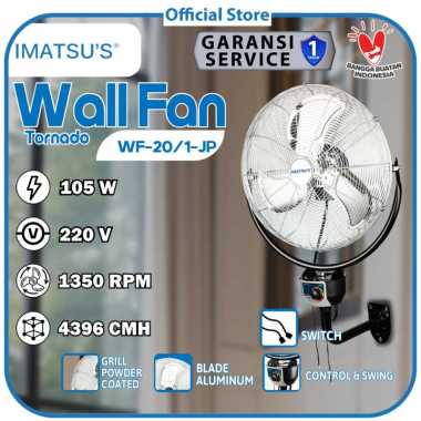 Wall Fan Tornado / Kipas Angin Dinding Tembok Besi 20" Inch 50 CM