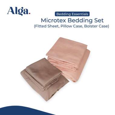 ALGA Bedding Essentials Fitted Sheet Microtex - Set Sprei Microtex Premium Mocca 180 x 200
