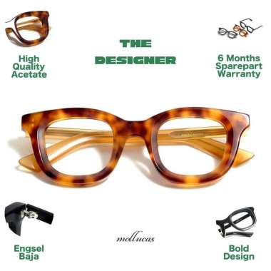 Mollucas - Mollucas The Designer - Soerabaja Turtle - Gratis Lensa Minus/Plus/Silinder Anti Radiasi