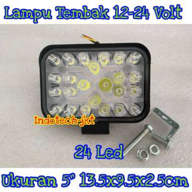 Lampu Tembak Mobil Motor Truk 12-24 Volt 5" 24 Led