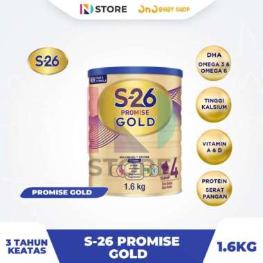 S-26 Promise Gold Tahap 4 Rasa Vanila Kemasan 1600Gr Susu Pertumbuhan 3-12 tahun Tahun/S26 Promise G