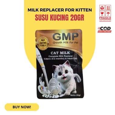 Susu Kucing Milk Replacer GMP Sachet Untuk Kucing Kitten & Dewasa 20GR
