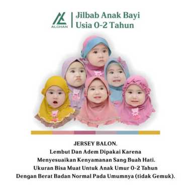 Jilbab Anak Bayi Siria Alena Bunga Karet 0-2thn // Hijab Bayi Lucu // Kerudung Hijab Anak Terbaru 20