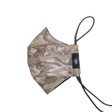 Garage [Premium Mask] - DFA Mask - Masker Kain Loreng/Camo/Militer /Army/Stripe Tan