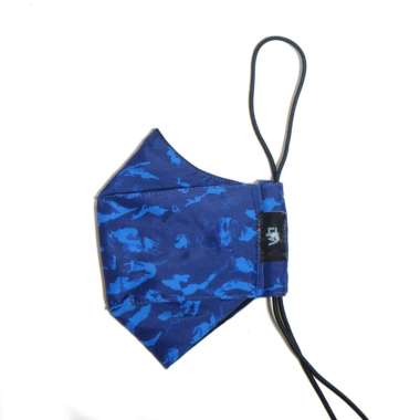 Garage [Premium Mask] - DFA Mask - Masker Kain Loreng/Camo/Militer /Army/Stripe Navy