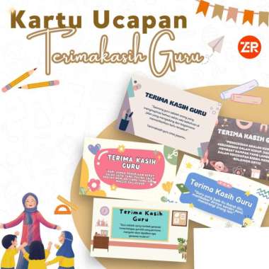 Kartu Ucapan Custom Terima Kasih Guru Spesial - Bisa Order Satuan - Guru 1 Design 4