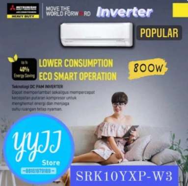 AC MITSUBISHI Heavy Industries 1 PK Inverter Popular SRK10YXP-W3 SRK10YXP Mitsubishi Heavy Duty AC U