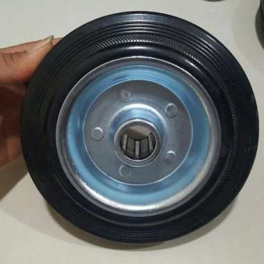 Roda troli lori 6 inchi / 15 cm ukuran as 2cm