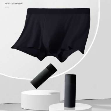 Lasona Micro Modal Celana Dalam Pria Trunk (Boxer Brief / celana segi empat) UMPANT-002-MD Black XL