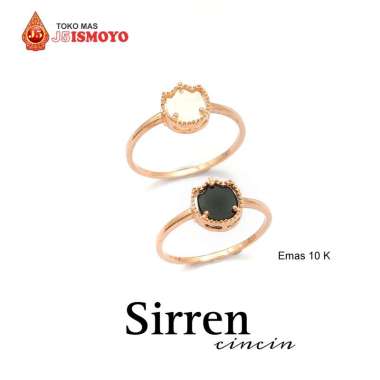J5 Ismoyo Cincin Emas Asli 10 Karat Model Sirren Putih, Size 15-16 - Berat 1.200 gr