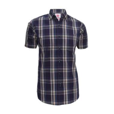 Redcliff Kemeja Pria Kotak - Kotak Pendek Ungu 6BK004602 M