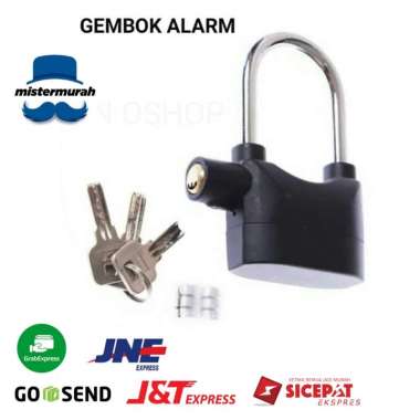 Gembok Alarm Motor / Pagar Rumah Gembok Cakram ANTI MALING / Gembok Motor / Gembok Ban Gerbang
