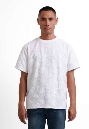 Manzone Kaos Lengan Pendek Pria Akino - White White S