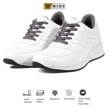 MIVASO Sepatu Sneakers Wanita W 29851 Sepatu Putih Jalan jalan olahraga lari jogging kulit sintetis 