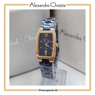 Jam Tangan Wanita ALEXANDRE CHRISTIE Original AC 2455 LD BLUE ROSEGOLD