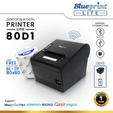 BLUEPRINT BP-LITE 80D1 PRINTER THERMAL USB + BLUETOOTH + RJ11 DESKTOP BLUETOOTH PRINTER