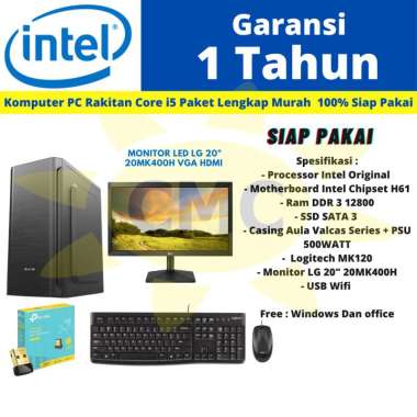 Komputer PC Rakitan Core i5 2400 Paket Murah Siap Pakai 100% Original MONITOR SPC RAM 8GB, SSD 1TB