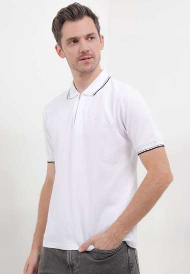 X8 Cordero Polo Shirts - kemeja polo pria WHITE XL
