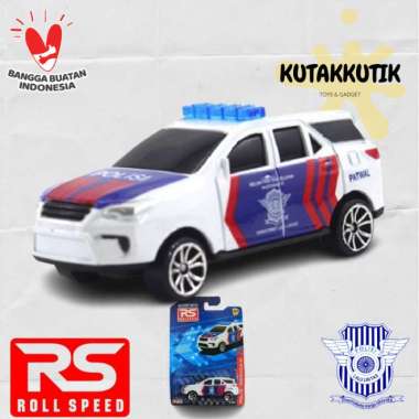 Mainan Mobil Polisi Indonesia Diecast RS Roll Speed 1:64 Mobil Patwal Fortuner Polisi PJR SUV V1