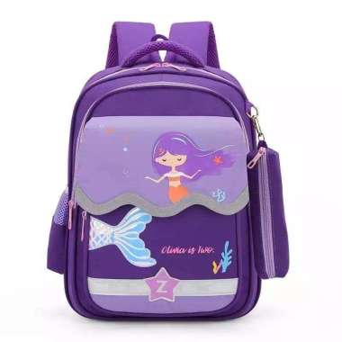 RANSEL ANAK KARAKTER MERMAID LUCU ()/ RANSEL SEKOLAH/ TAS ANAK MULTIFUNGSI FASHION KOREA Ungu