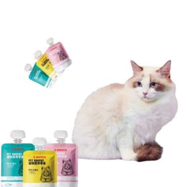 Atk Unik Snack Kucing Liquid Pet Snack Urchin 90Gram Food Basah SALMON