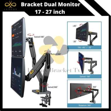 Bracket Monitor Stand Dual Monitor 17-30 Inch Gas Spring Full Motions