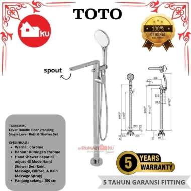 Kran Bathtub Free Standing TOTO TX494MMC Floor Sanding Progressive