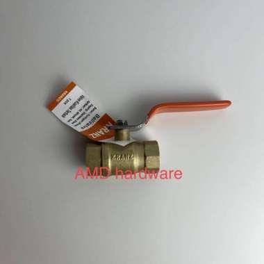 BALL VALVE STOP KRAN 1/2 inchi Drat Valev Pipa Air KRANZ 100% KUNINGAN