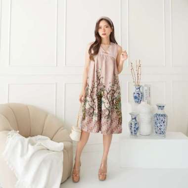 C2W Clothtowear Batik Cheongsam Wanita All Size Women's Clothes 621-BCY Pink