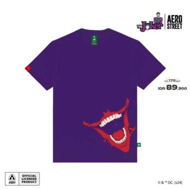 Aerostreet T Shirt The Joker Smile Ungu Kaos AACAA XL