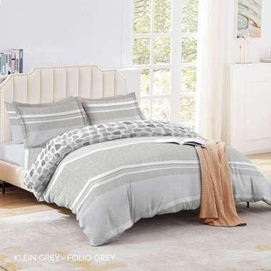 King Rabbit Bamboo Collagen Complete Set Bed Cover & Sprei Luxury Collection - Klein Grey 120 x 200