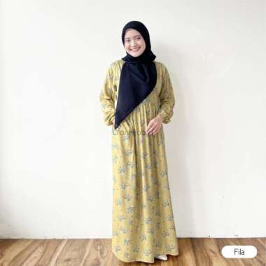 Gamis Dewasa Homey Dress Andara Series Adem Nyaman - Akasia, M Fila XL