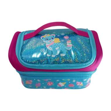 My Style TM 2361 Snow Leopard Double Decker Lunch Bag (Metal Finish Material) - Tas Bekal