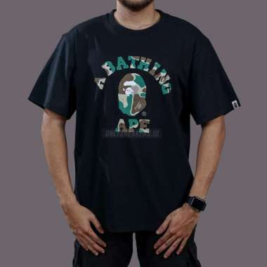 BAPE LIQUID CAMO COLLEGE GREEN BLACK TEE (100% AUTHENTIC) M