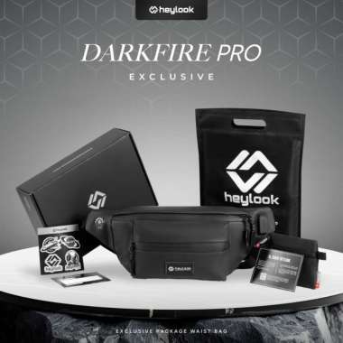 Exclusive - Waist Bag Pria DARKFIRE Tas Selempang Cowok Waterproof Sling Bag Kulit Anti Air Waistbag
